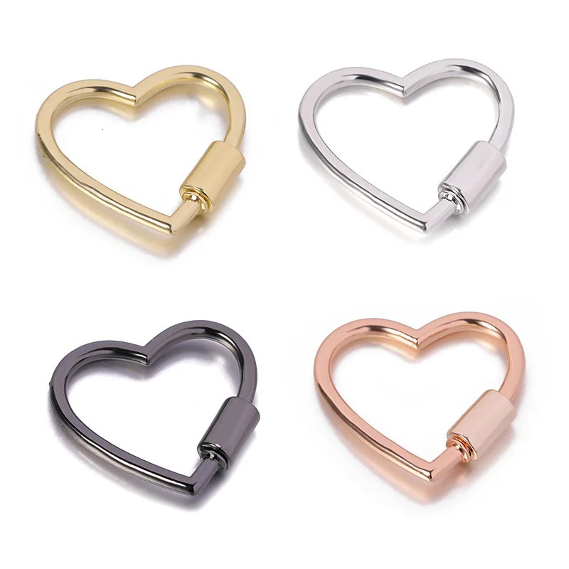 Simple Metal Heart Shaped Opening Keychain Handbag Strap Dog Chain Buckle Bag Lanyards Clip Hook DIY Accessories 250804
