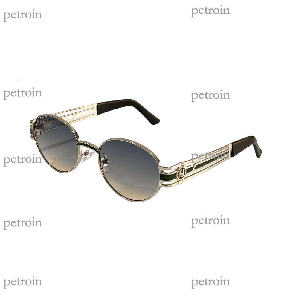 New Oval Fashion Gradient Sunglasses Men and Women Anti-UV Trendy Glasses