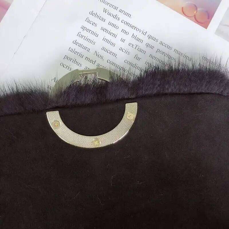 Designer bag 52 Mink Envelope Single Shoulder Crossbody Real Fur Fashion Women's Mini Fluffy Handbag Women Evening Party Bag