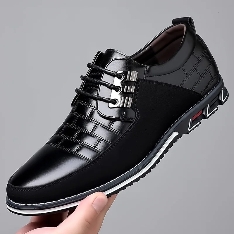 Casual Leather Shoes for Men Trend Business Office Comfort Working Footwear Man Loafers Big Size 3850 Tenis Masculino w250801