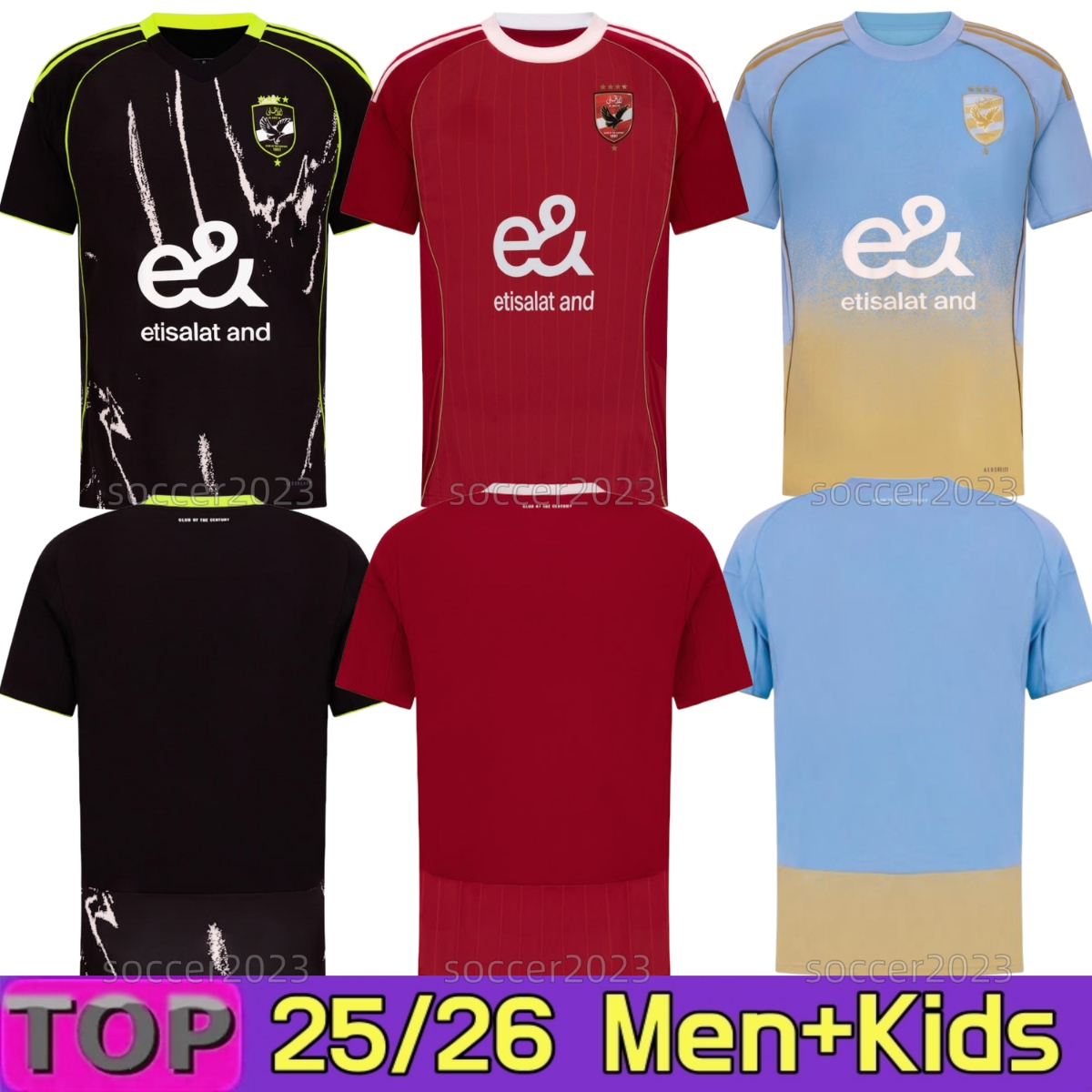 2025 2026 AL Ahly Egypt Mens Soccer Jerseys TREZEGUET R.SLIM E.ASHOUR H.ELSHAHAT M.ATTIA O.KAMAL Home Away Football Shirts Short Sleeve Uniforms