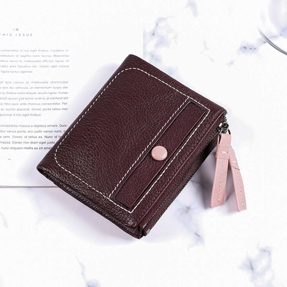 2020 New Women's Short Korean Style Double Zipper Coin Purse Multi-Card Slot Ladies' Wallet designer wallet B5 B5