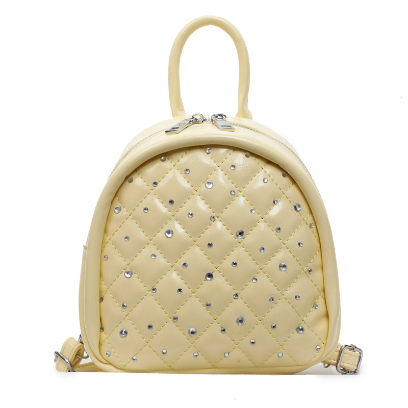 Autumn New Neutral Style Backpack With Quilted Rhinestone Decoration For Women Fashionable And Exquisite Handbag Autumn New Designer Bag