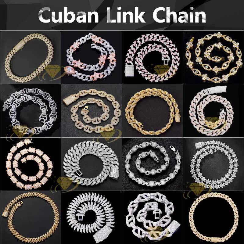 20mm Custom Hip Hop Jewelry Cuban Chain 10k Real Gold Hollow Luxury Miami Cuban Link Chain For Raper