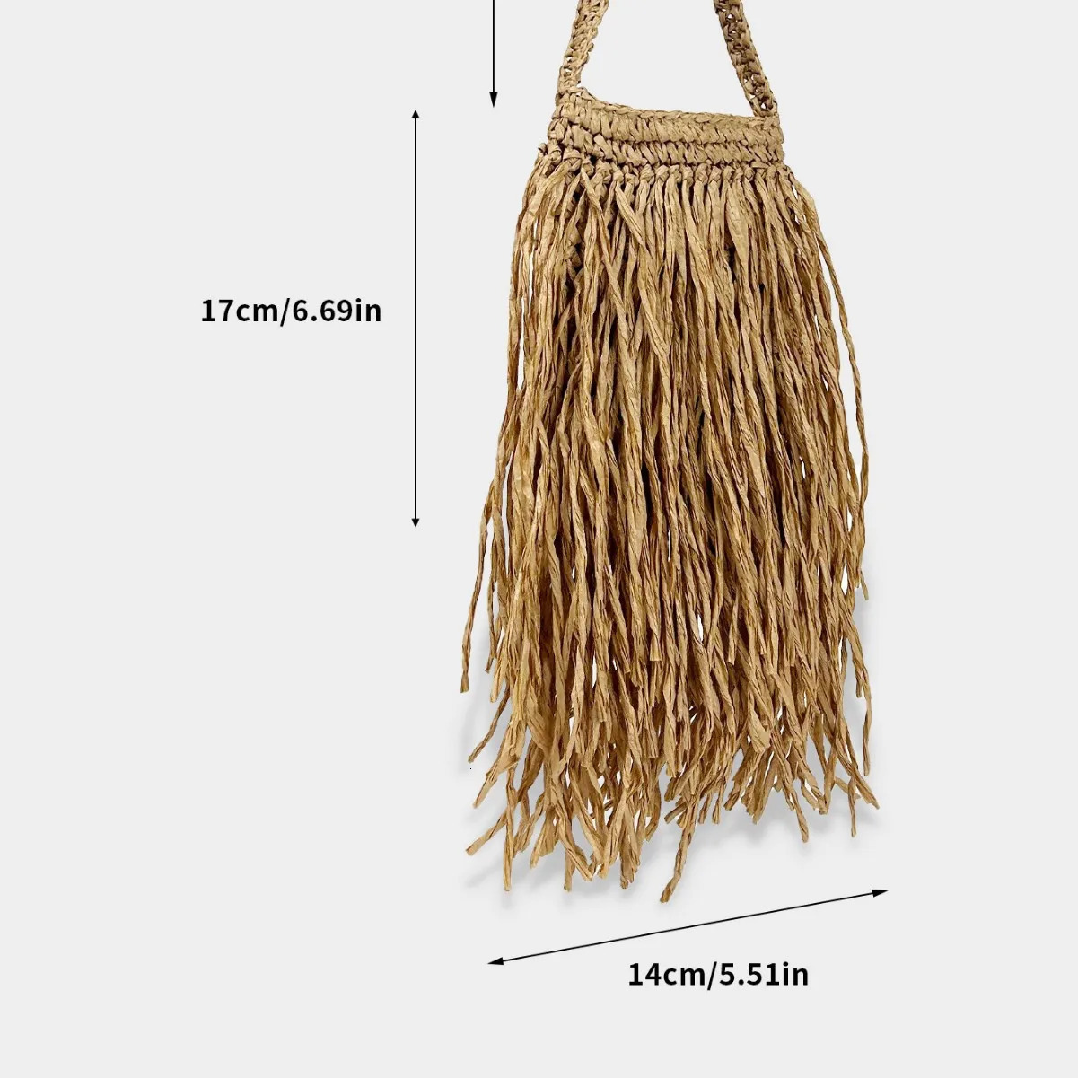 Casual Tassel Woven Women Shoulder Bags Handmade Fringe Lady Handbags Summer Beach Tote Bag Shopper Purse for Vacation 250809