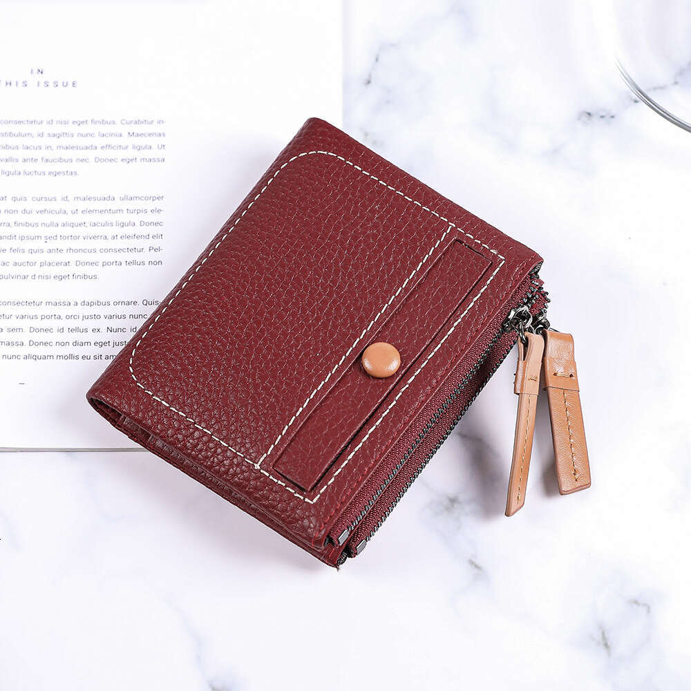 2020 New Women's Short Korean Style Double Zipper Coin Purse Multi-Card Slot Ladies' Wallet designer wallet B5 B5