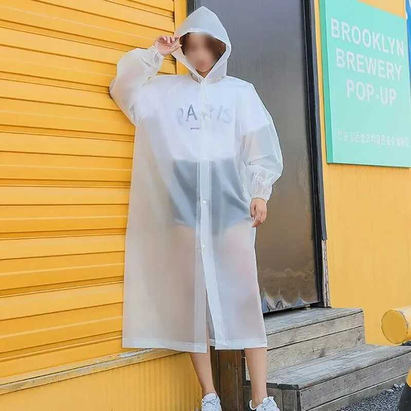 High Quality 1piece EVA Unisex Raincoat Thickened Raincoat Women Waterproof Men Black Camping Waterproof Rainwear Suit Y250814