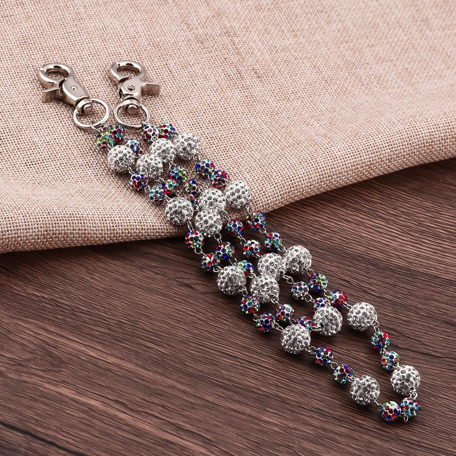 1pc Disco Ball Rhinestone Wallet Chain Hip Hop Fashion Jewelry Pendant Cluster Pants Jean Pocket Belt Chain for Men Gifts 250814