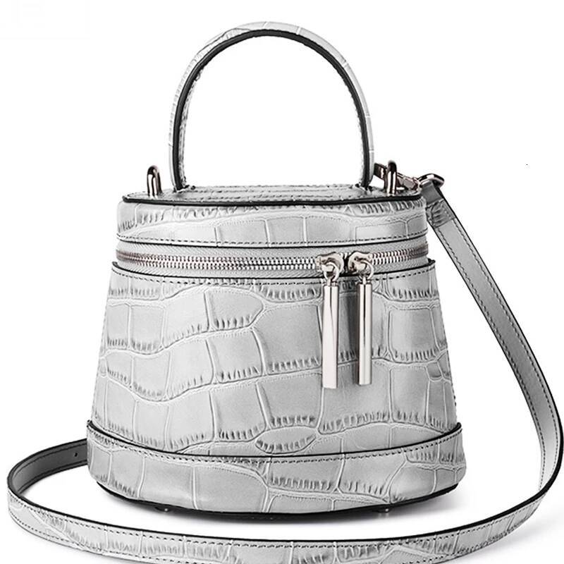 Genuine Leather Crossbody For Woman Shoulder Bags Designer Casual Bucket Bag Ladies High Quality Handbag Women