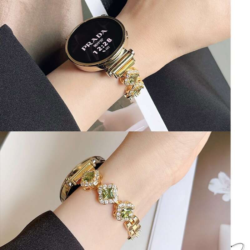 Compatible with Huawei WATCH GT4 GT3 Clover Flash Dia Watch/Pro Metal Watch Strap GT2 Women's Model