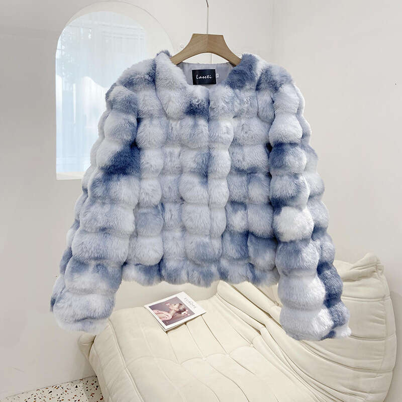 Faux Fur Coat Women New Style Short Imitation Fur Plush Collarless Top Short Top 2025 Autumn and Winter Warm and Trend