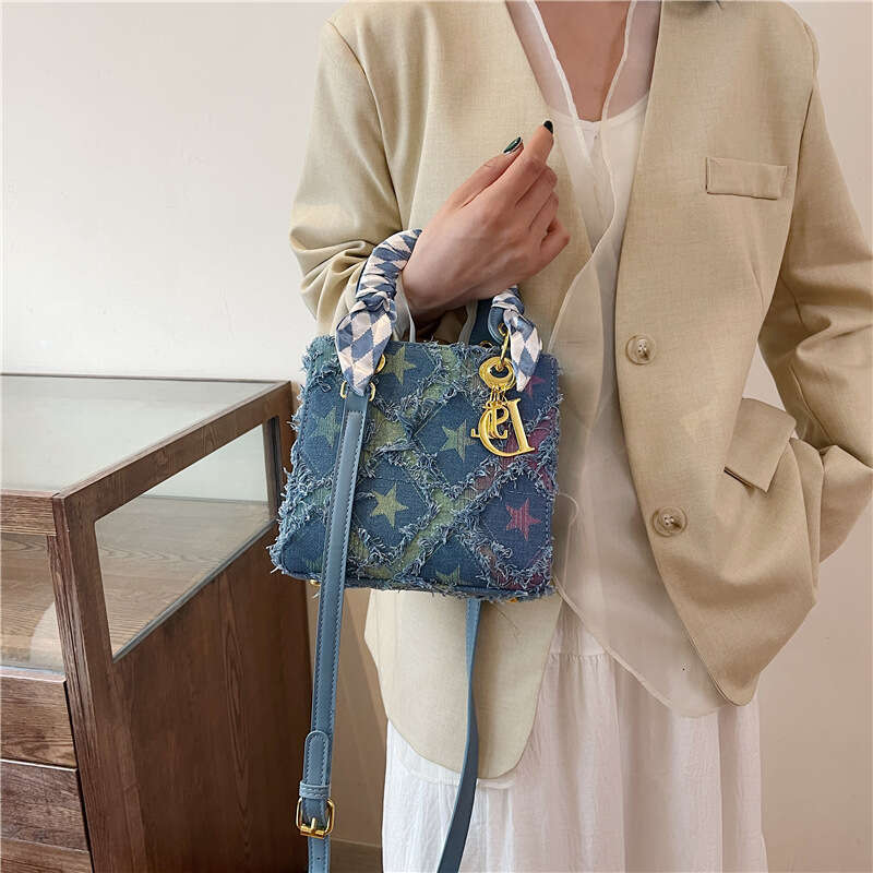 Designer bag Luxury bag Women 2025 New Versatile Embroidery Cowboy rhombuse Handbag Shoulder Crossbody Bag