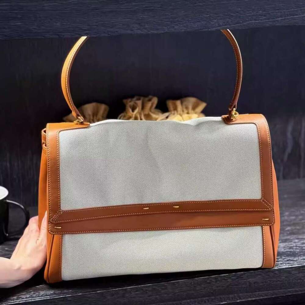 Designer Bag Tote Bag Shoulder Bag New Trendy Fashion Versatile Canvas Patchwork Color Block Design Single Double Shoulder Tote Bag