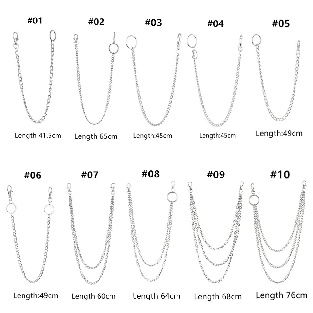 Punk Street Butterfly Belt Waist Chain Male Women Pants Chain Multi Layer HipHop Hook Trousers Keychain Jewelry Bijoux Gift 250811