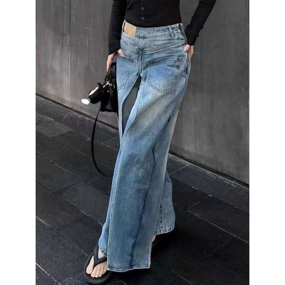 Trashy Y2K Style New Rock Hip Hop Baggy Wide Leg Jeans Pants Women 90S Clothes Vintage Straight Lady Denim Trousers Ropa Mujer