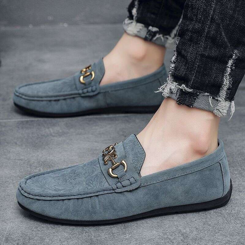 Bean 2023 new spring and autumn comfortable suede business fashion casual trend driving shoes men