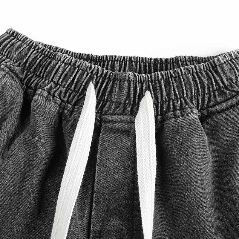 2025 Gradient Washed Short jeans new mens denim shorts straight leg casual cool thin knee length blue fashion brand daily short Y250814