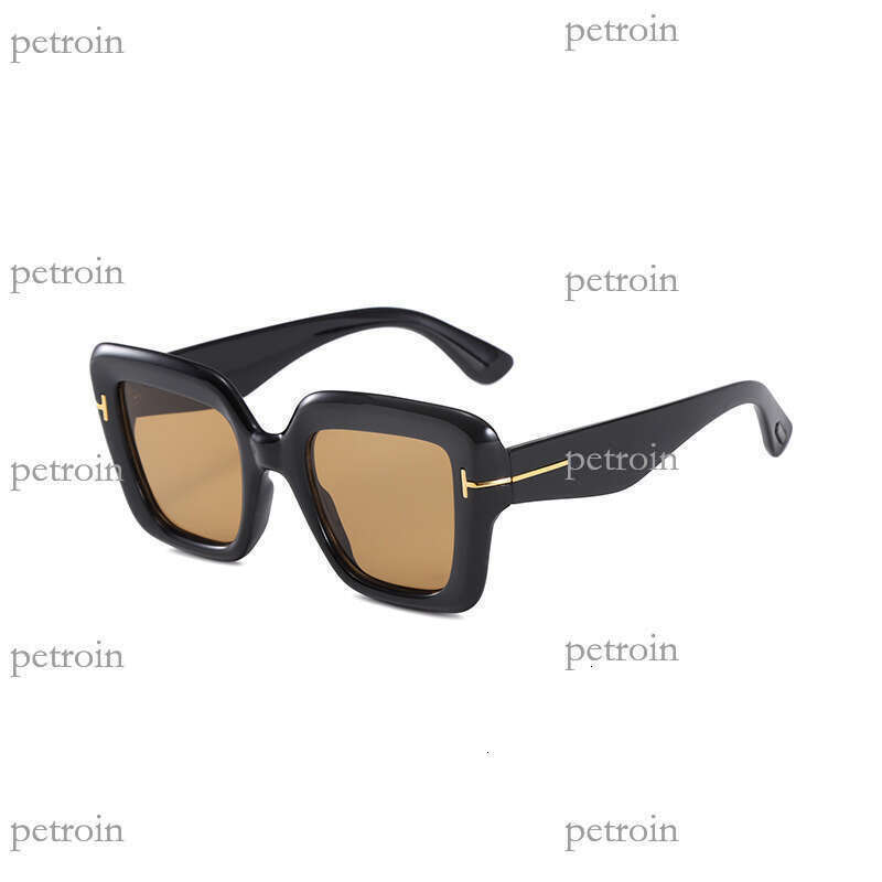 2025 New Letter T Square for Women High-end Sun Protection Celebrity Sunglasses Slimming Street Style Glasses