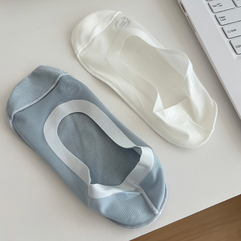 for Women, Comfortable Summer Thin Ice Silk Mesh Breathable Sweat-Absorbing Shallow Invisible Women's Socks, Solid Color Casual Boat Socks