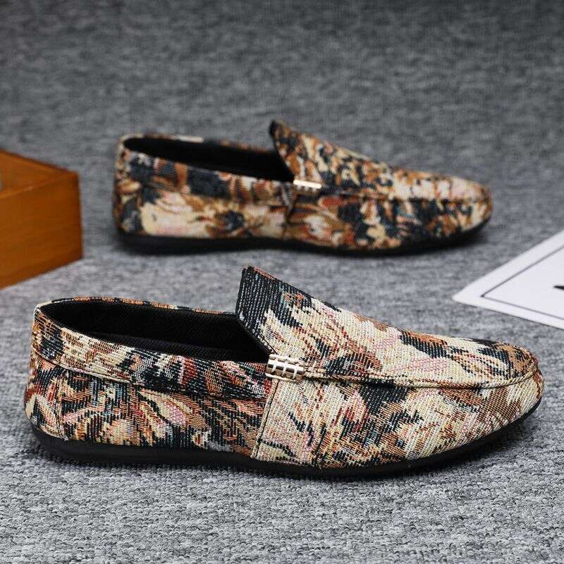 Spring Men's One Step, Douban Korean Edition, Trendy Versatile Cloth Soft Sole Casual Shoes, New Style for Lazy Men