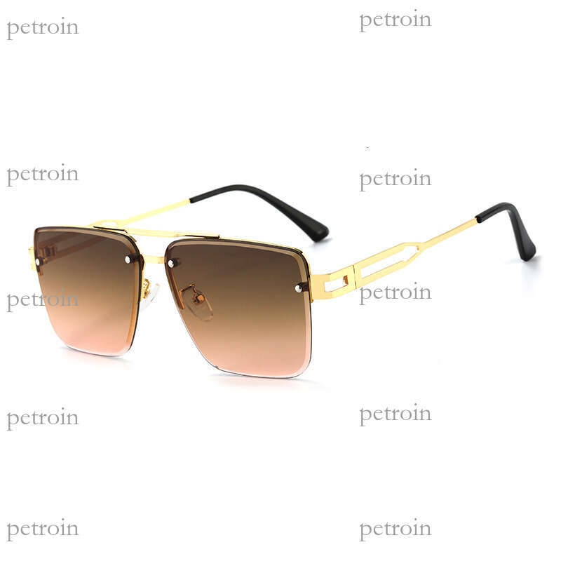 New Frameless Cut Edge Fashion Trendy Unisex High-end Personality Square Street Style Sunglasses
