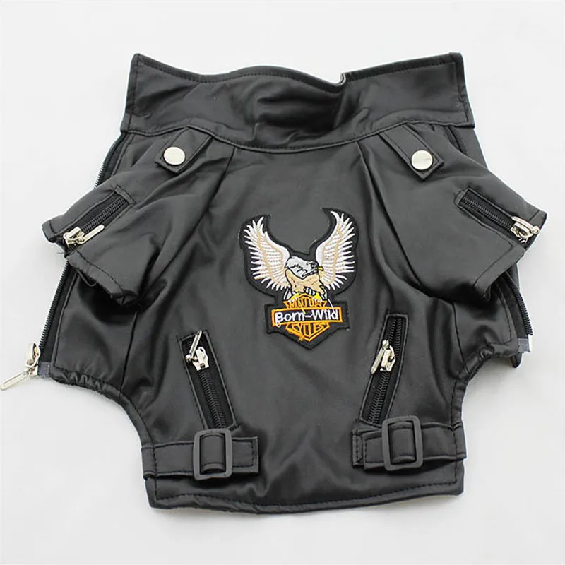 Glorious Eagle Pattern Dog Coat PU Leather Jacket Soft Waterproof Outdoor Puppy Outerwear Fashion Clothes For Small PetXXSXXL 250814