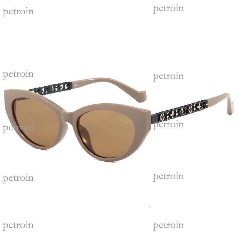 2025 New Cat Eye Polarized Personality Metal Print Women's High-end Sunglasses