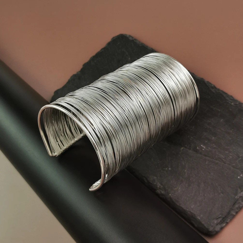 Overlong Opening Cuff Bracelets Bangles For Women Statement African Bracelet Long Fashion Jewelry Handmade Accessories MANILAI 250811