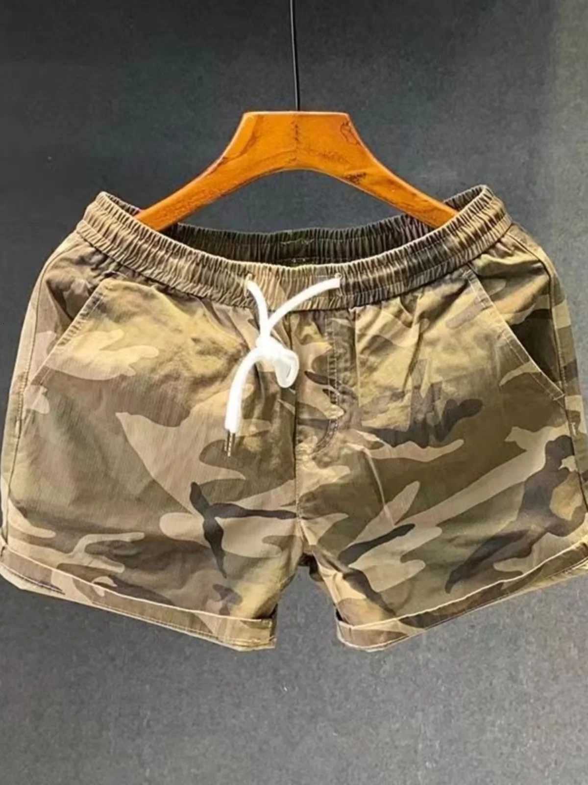 Summer Casual Camouflage orts Mens Loose Elastic Waist Tee-Quarter Length Trendy Pants Youth Active Cotton Antibacterial Y250814
