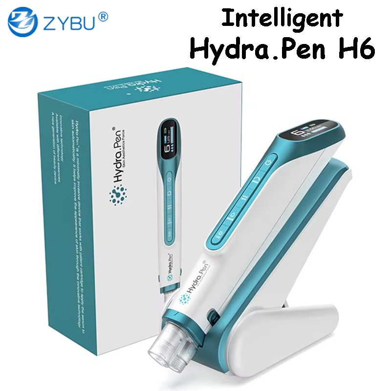 H6 Hydra.Pen Skin Care Rejuvenation Dermapen Lifting Microneedling Serum Applicator Derma Hydra Pen MTS Red Blue LED Light Therapy Beauty Machine Face