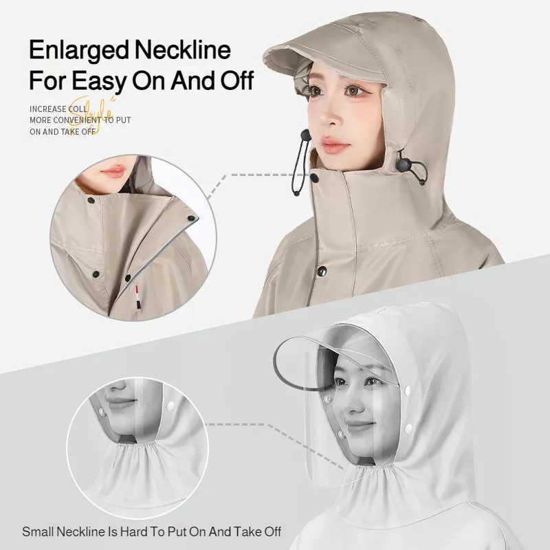 Motorcycle Battery Car Lengthened Thickened Full Body Rain Poncho Waterproof and Breathable Hooded Raincoat Y250814