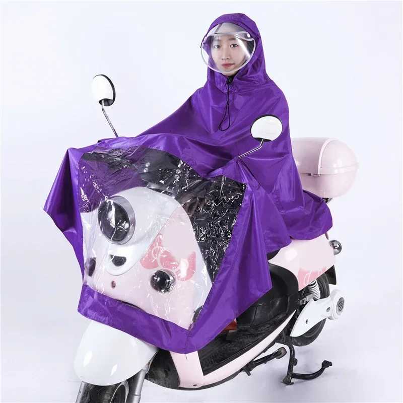 1PC Universal Waterproof Hooded Raincoat Rain Cape Coat Poncho for Mobility Scooters Motorcycle Motorbikes Bicycle Bike Y250814