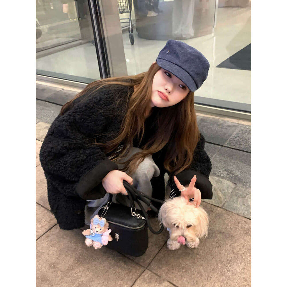 Fashion Warm Faux Fur Jacket Women Korean Casual Elegant Loose Sweater Coat Autumn Winter Vintage Y2K Solid Female Tops New