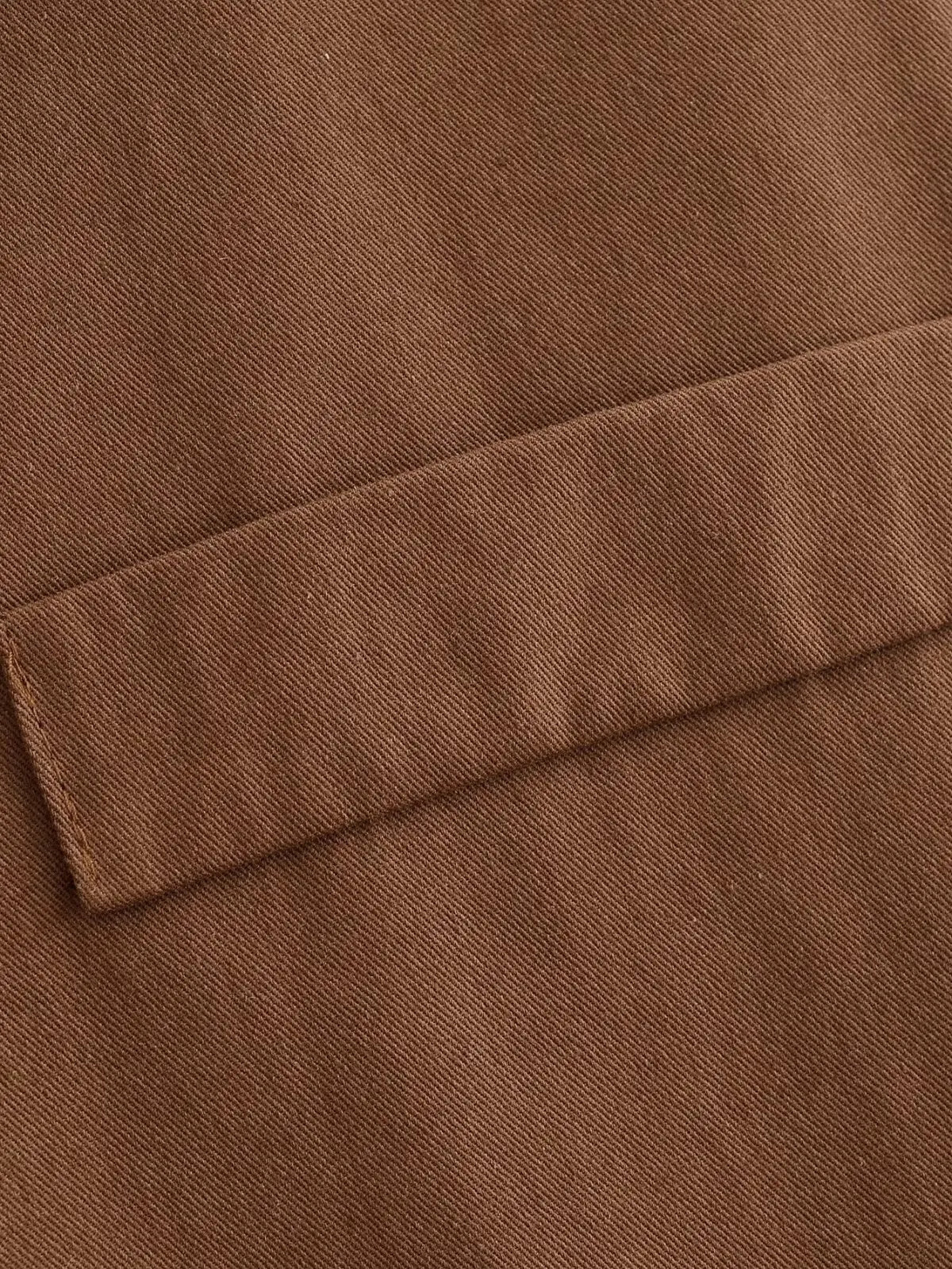 TRAF Women 2024 Autumn and Winter Fashion Lazy Style Stitching Coat Casual Zipper Long Sleeve Outerwear Mujer 250805