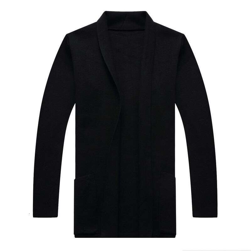 Men's Long Knit Cardigan - Oversized Pocket Sweater | Minimalist Top Coat For All Seasons