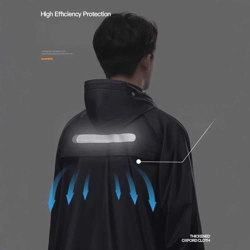 Motorcycle raincoat set Mens rain pants Riding adult long full body waterproof and rainstorm proof thickened raincoat Y250814