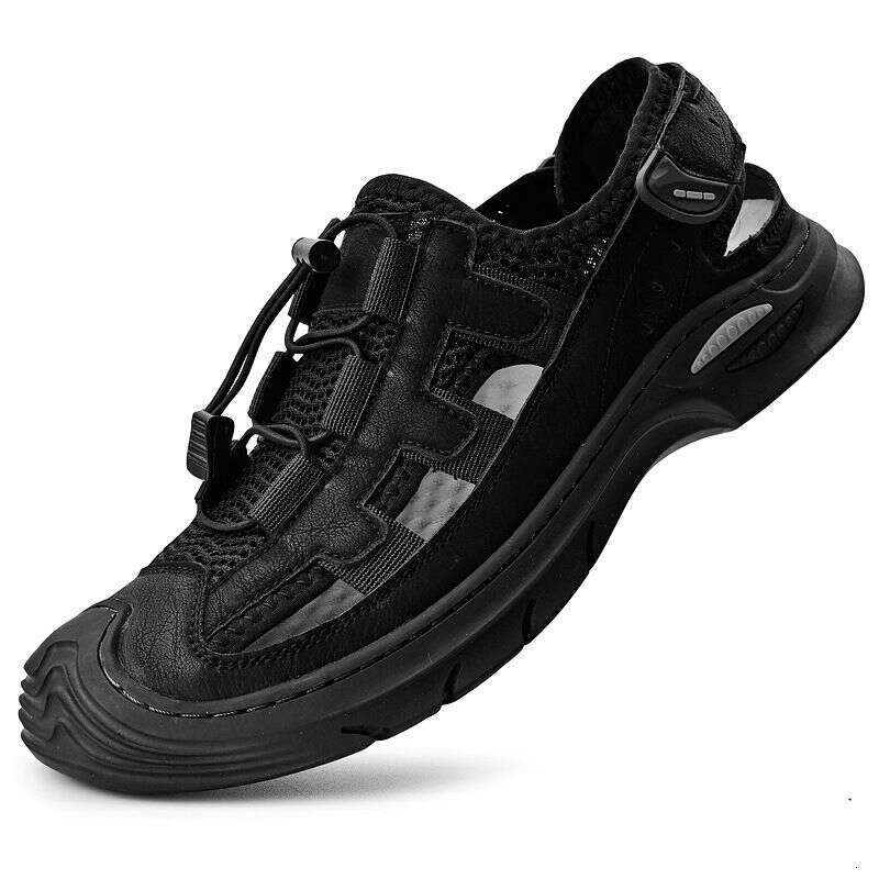 New cowhide mesh perforated casual men's outdoor refreshing hiking shoes