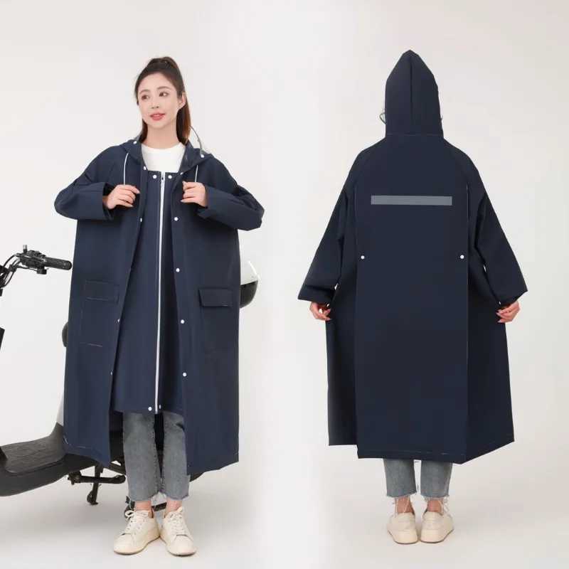 Waterproof Long Hooded Raincoat for Men Women Rain Cover Motobike Rain Coat Moto Rain Suit Outdoor Military Raincoat Y250814