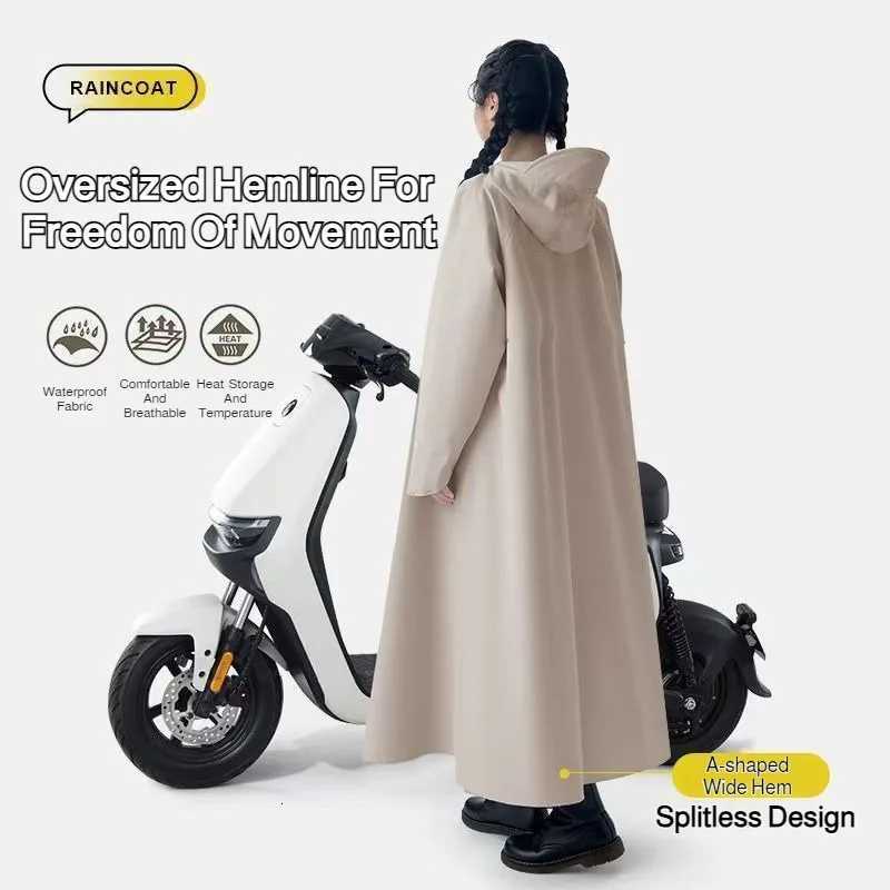 Motorcycle Battery Car Lengthened Thickened Full Body Rain Poncho Waterproof and Breathable Hooded Raincoat Y250814