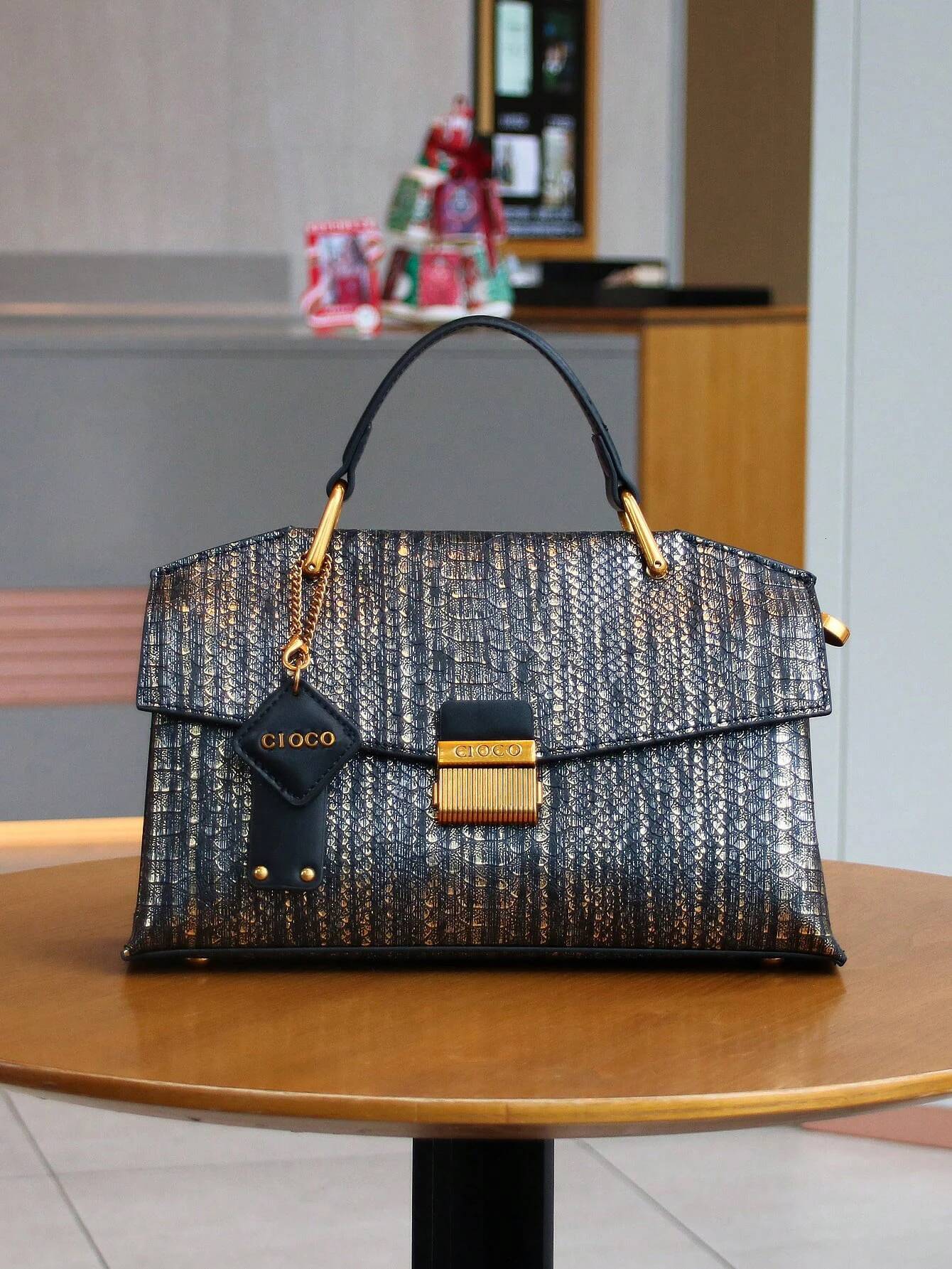 2025 New Retro Blue Snake-Shaped High-Grade Fashion Handbag Lightweight Large-Capacity One-Shoulder Messen