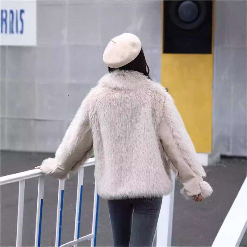 Women's Clothing Haining Autumn And Winter New Fox Fur Lapel Fashion Warm Ladies Coat