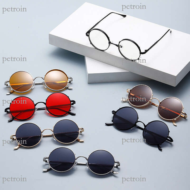 New Metal Small Round Frame Lightweight Fashion UV400 Sunglasses