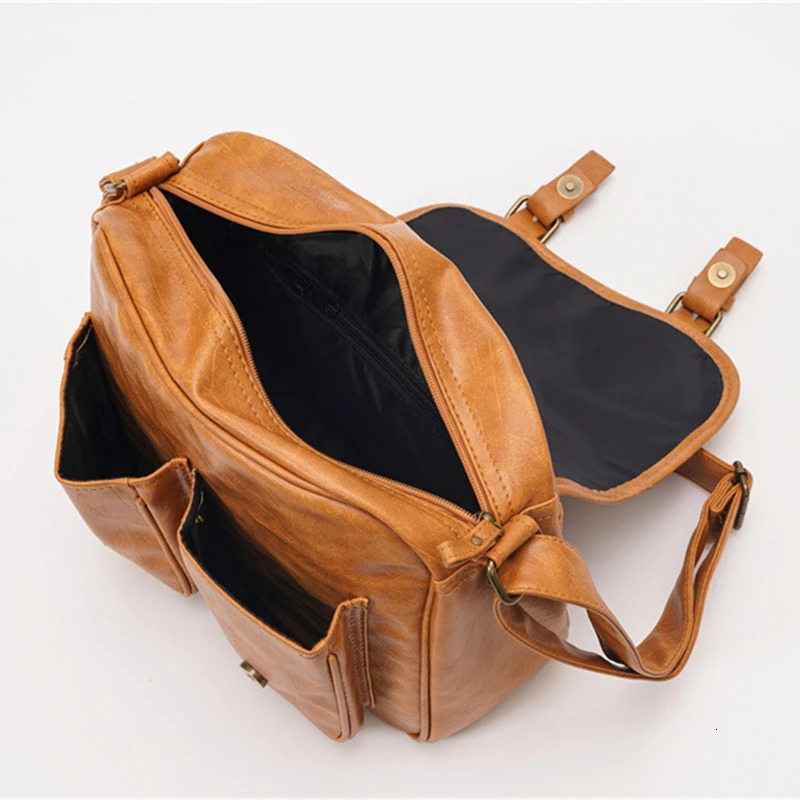 Fashion Japan Style Mens Messenger Bag Soft PU Leather Crossbody Messenger Bag Men Satchels Crossbody Bag Mens Shoulder Bags 250809