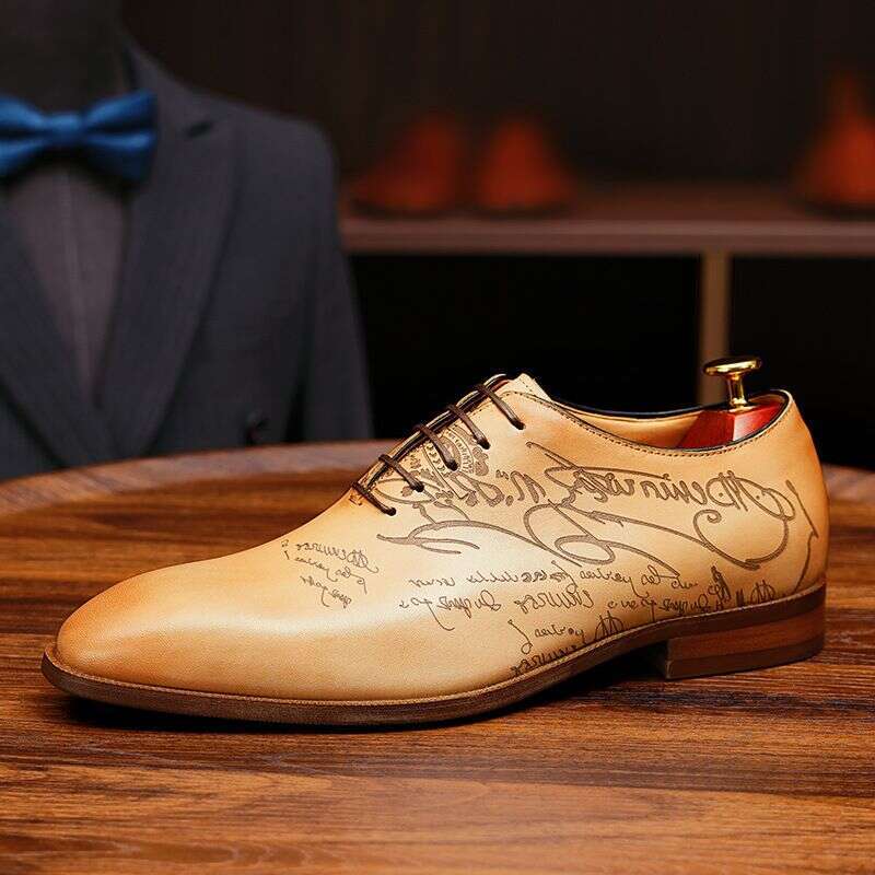 Unbeatable Quality British Pointed Leather 2025 New Formal Business Italian Wedding Groom Suit Youth Men's Shoes