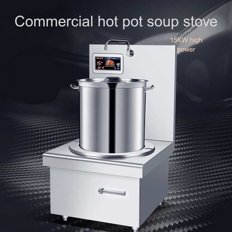 Industrial-Sized Stove for Cooking Soups and Sauces Stainless Steel Material for Easy Cleaning - single-head
