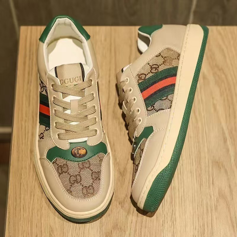 Designer couple shoes, new retro, versatile, fashionable, comfortable, high appearance level trendy shoes, ultra-light fiber leather rubber outsole sh