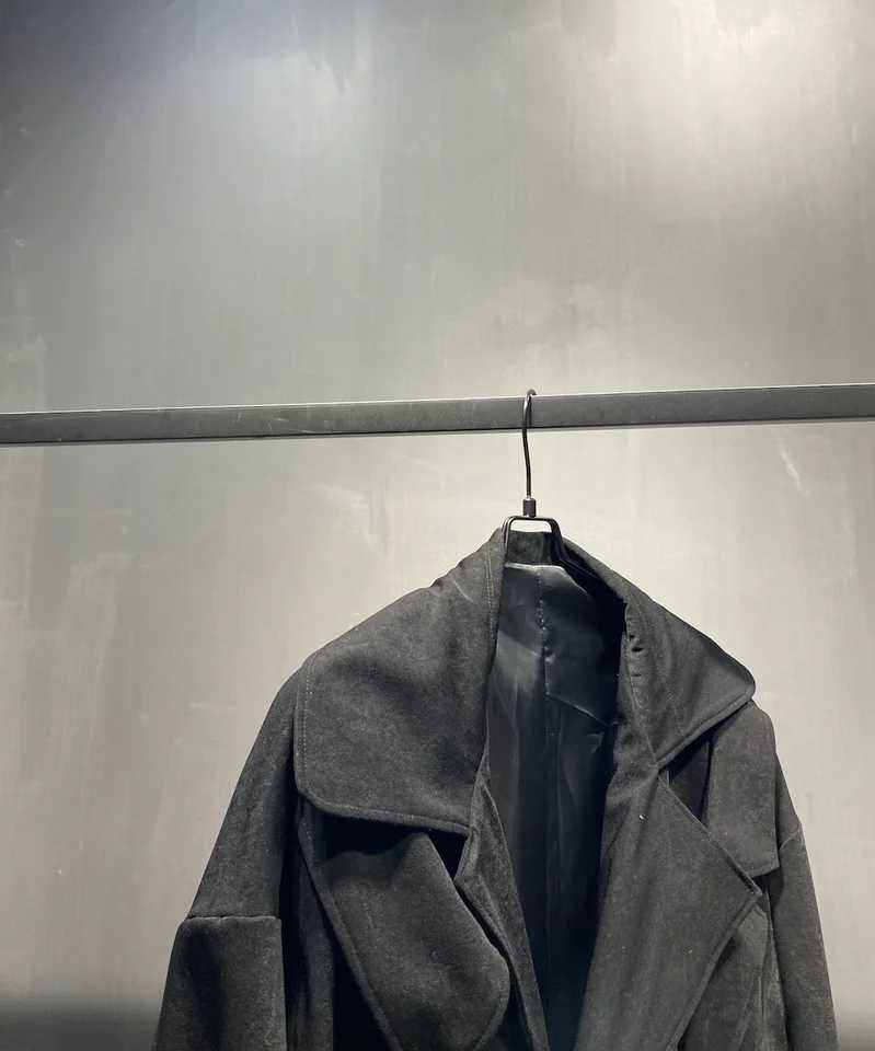 Owen Seak Men Parker Jackets Gothic Style Mens Clothing Trench Autumn Winter Dust Coats Windbreaker Black Size XL W250815