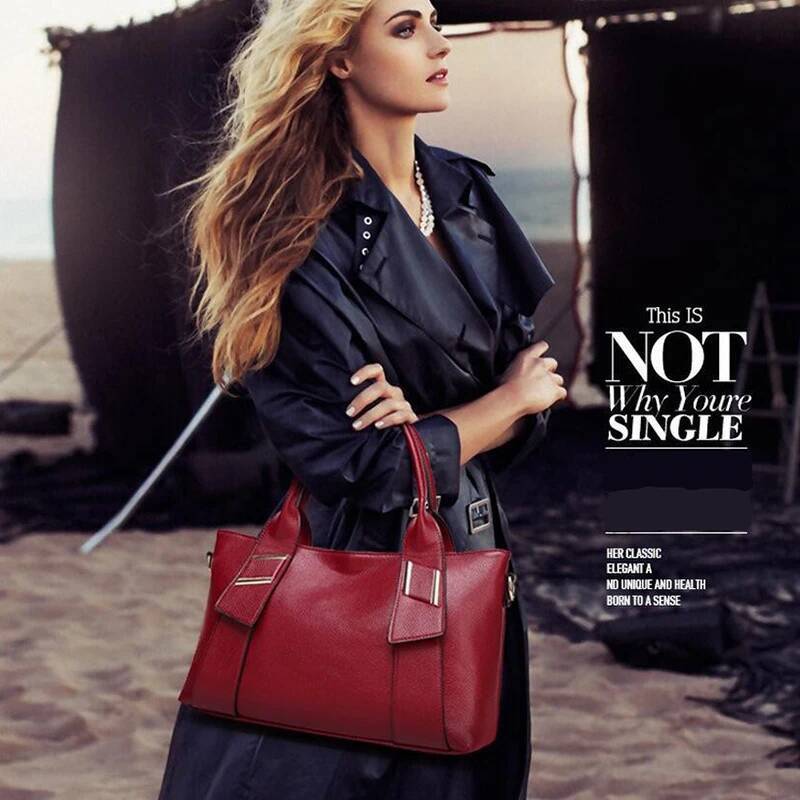 Yellow Handbag Women PU Leather Blue Hand Bag Black Famous Brand Women Messenger Bag Designer Bolsa Feminina W805