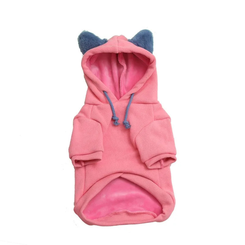 Pet Clothes Dog Twolegged Hooded Sweatshirt Plus Fleece Winter Warm Cat 250814