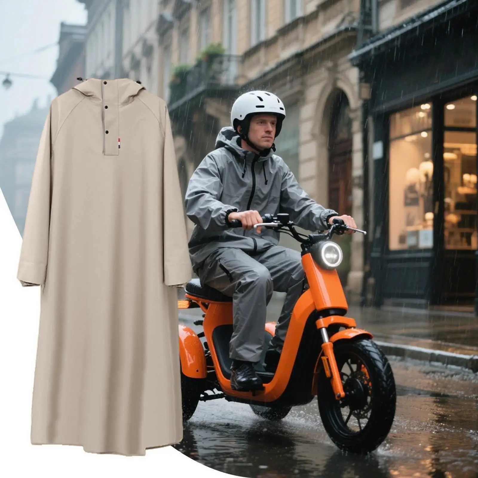 Rain Poncho Outdoor Cycling Raincoat For Scooter Reusable Long Motorcycle Rain Poncho For Men Women Scooter Fishing Camping Y250814